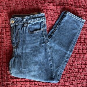 American Eagle Outfitters Dark Blue Skinny Hi-Rise Jeggings